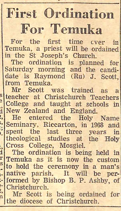 First Ordination For Temuka