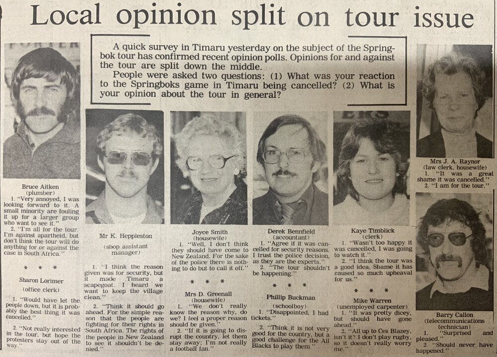 Local opinion split on tour issue