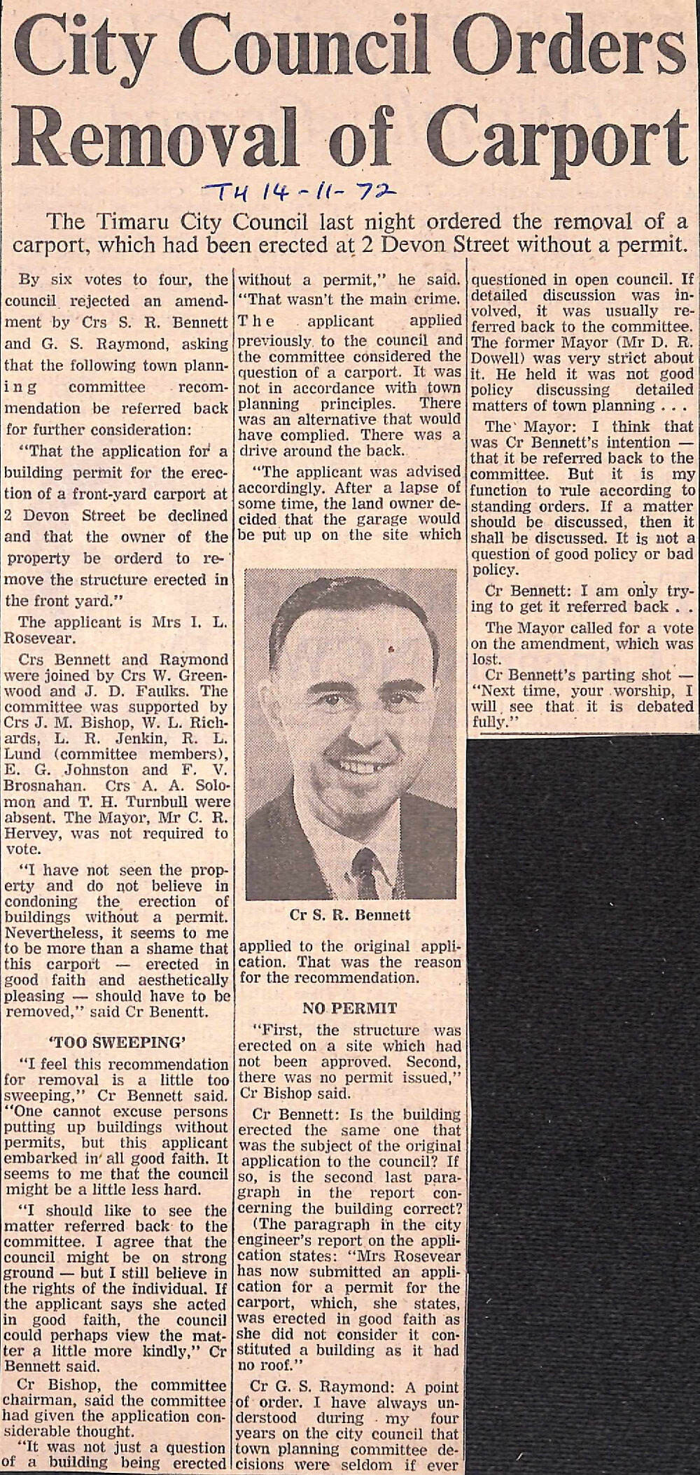 City Council Orders Removal of Carport