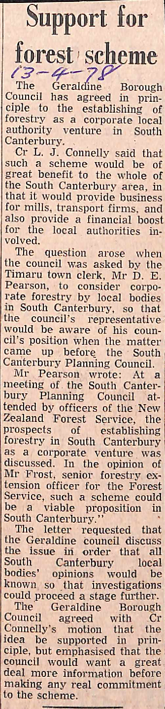 Support for forest scheme