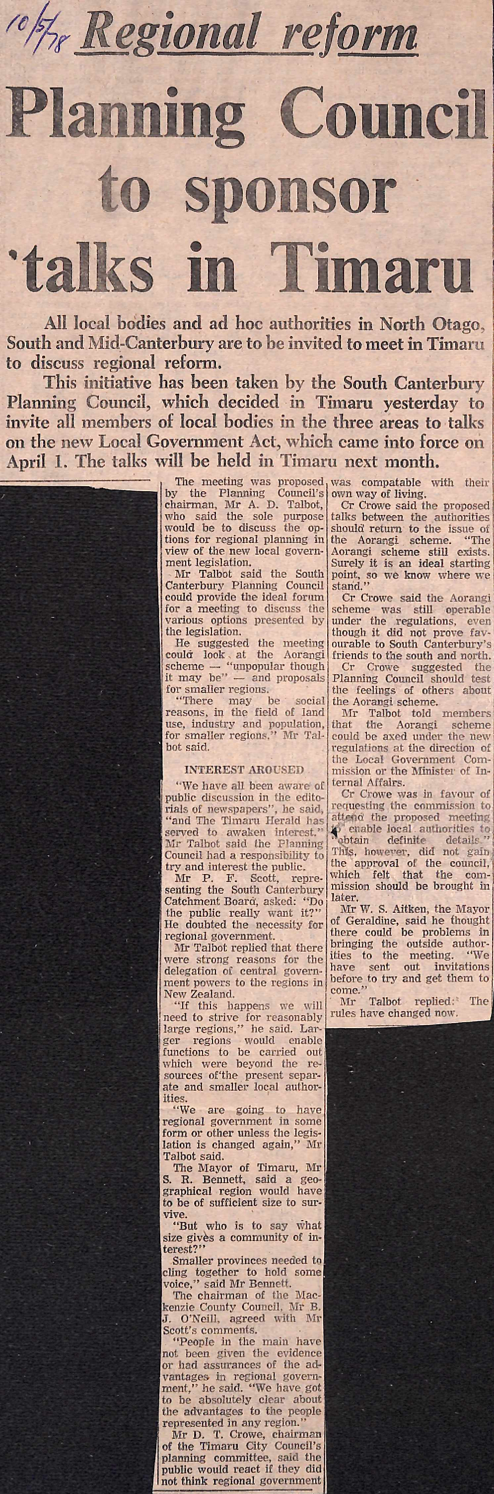 Regional reform: Planning Council to sponsor talks in Timaru