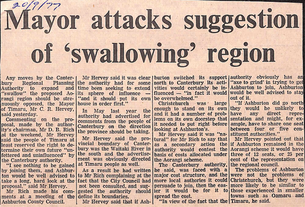 Mayor attacks suggestion of 'swallowing' region