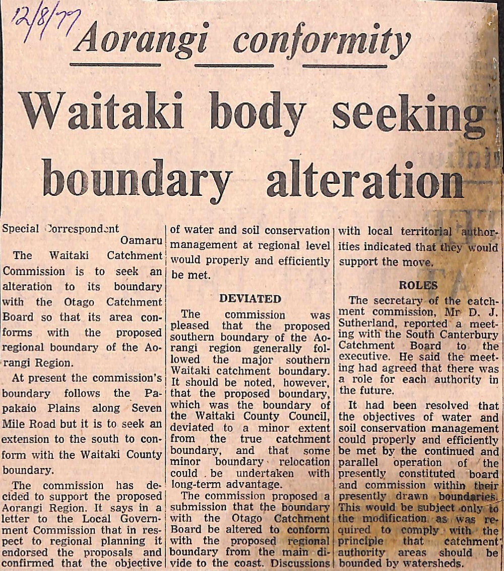 Aorangi conformity: Waitaki body seeking boundary alteration
