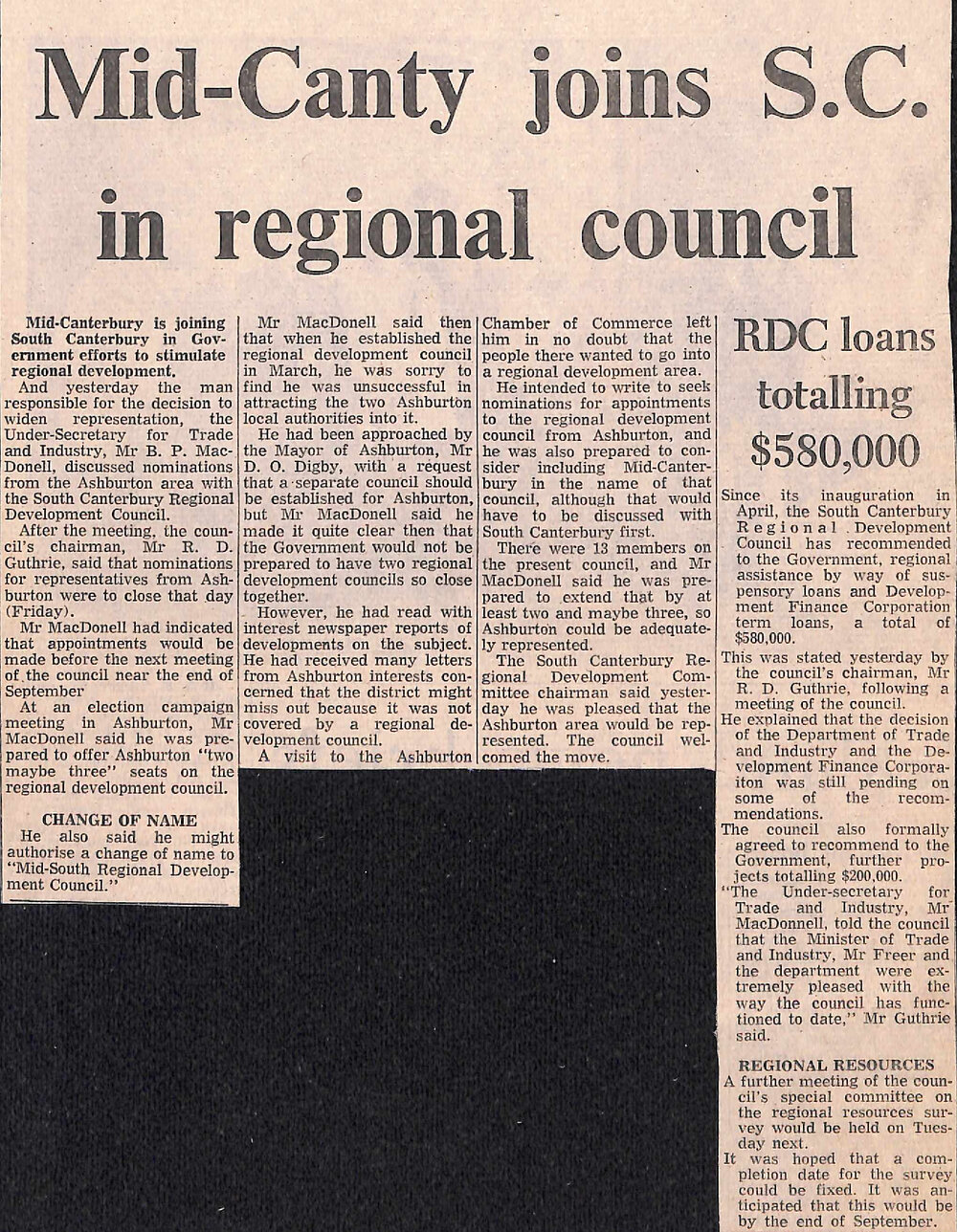 Mid-Canty joins SC in regional council