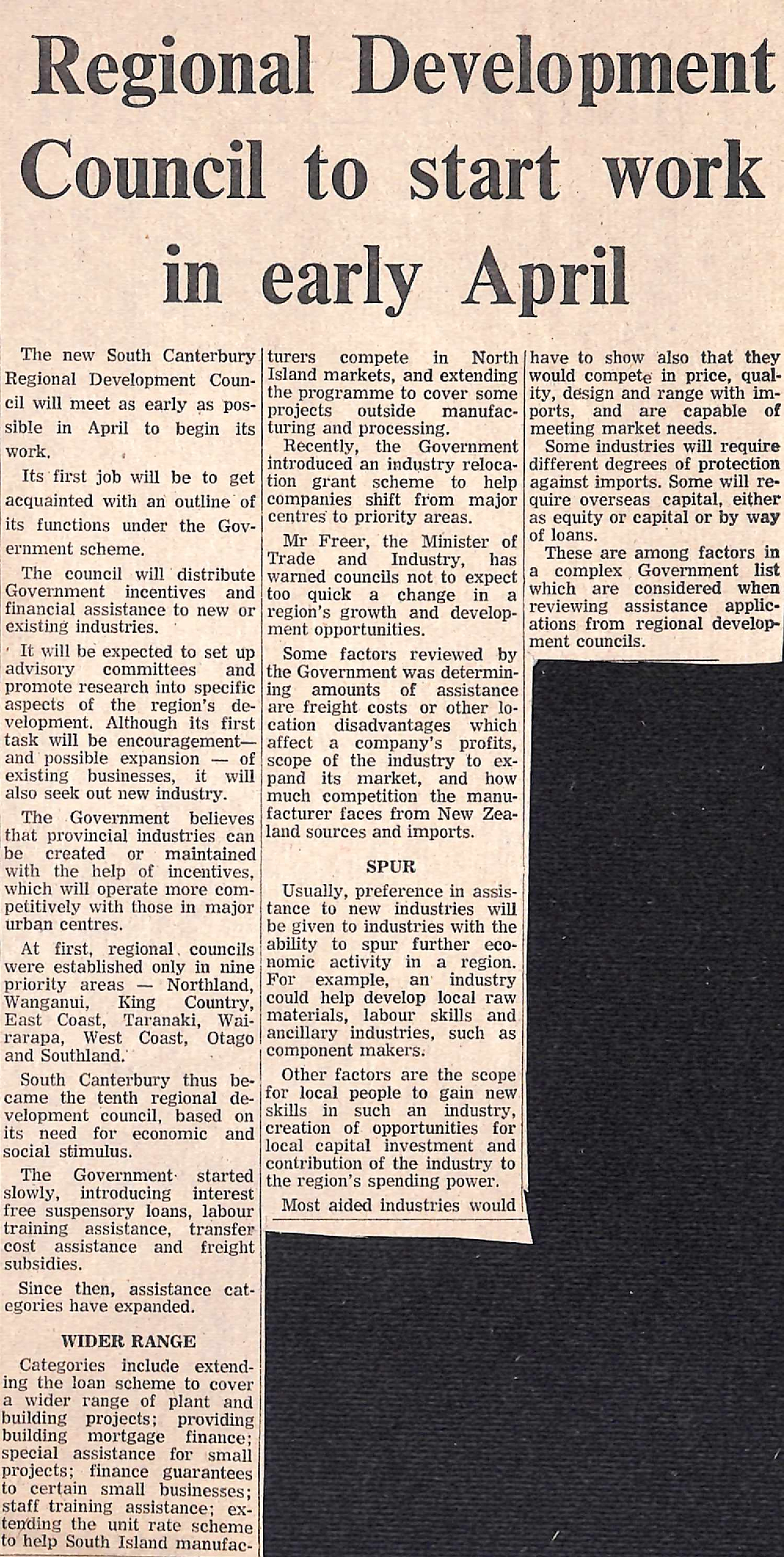 Regional Development Council to start work in early April