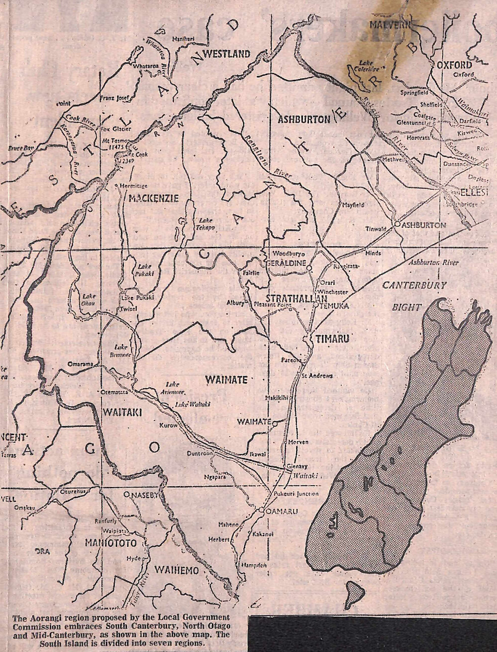 Provisional scheme for local government with Timaru as administrator
