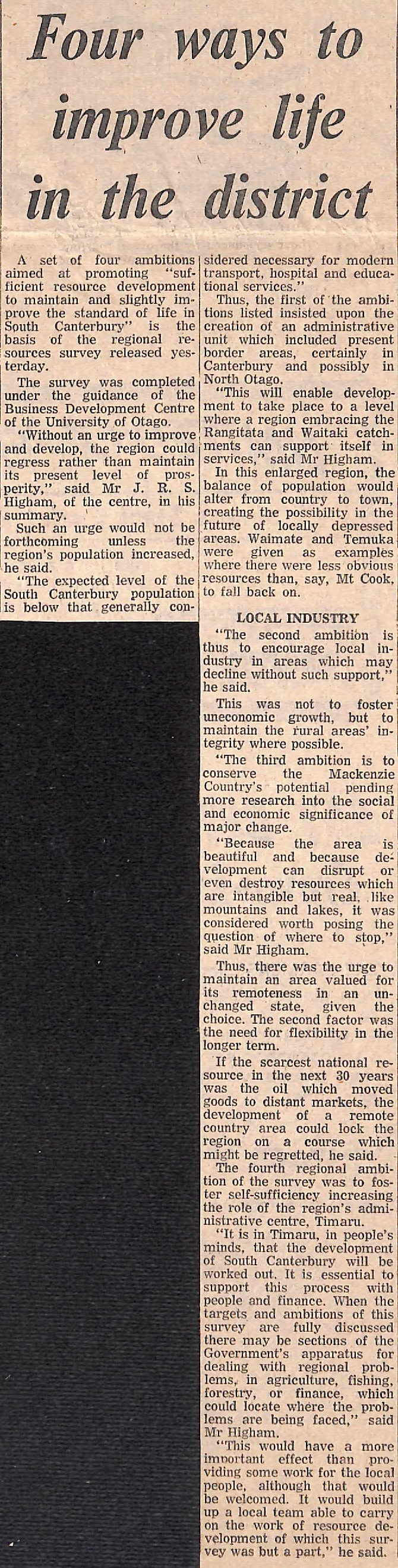 Four ways to improve life in the district