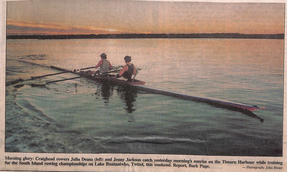 Morning glory: Craighead rowers Julia Deans and Jenny Jackson