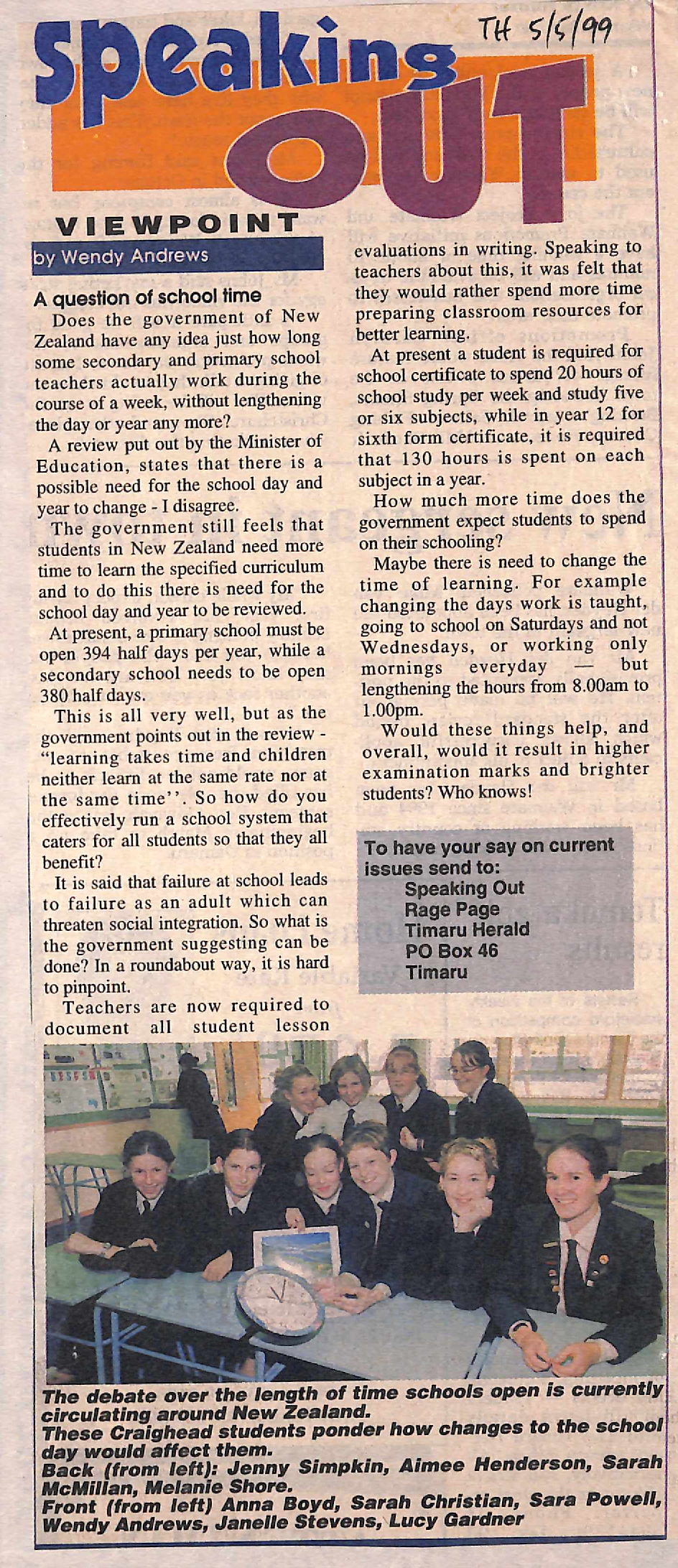 Speaking Out: Viewpoint