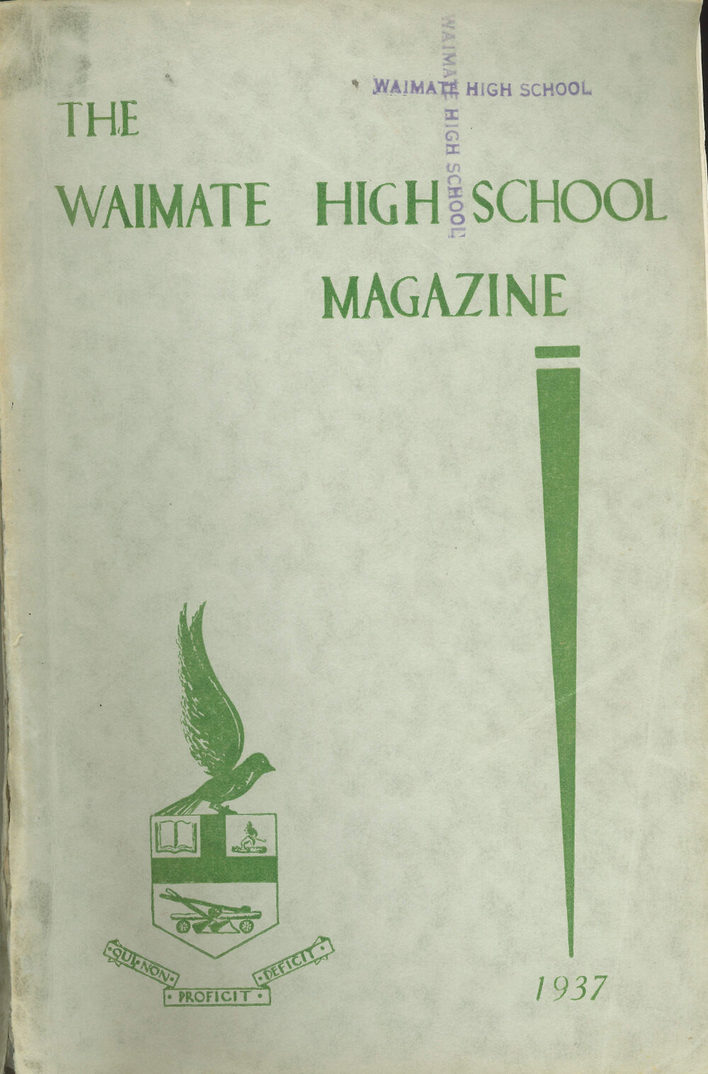 The Waimate High School magazine 1937
