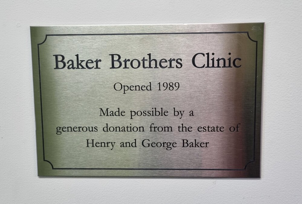 Baker Brothers Clinic plaque