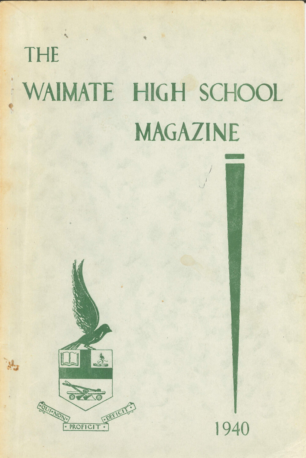 The Waimate High School magazine 1940