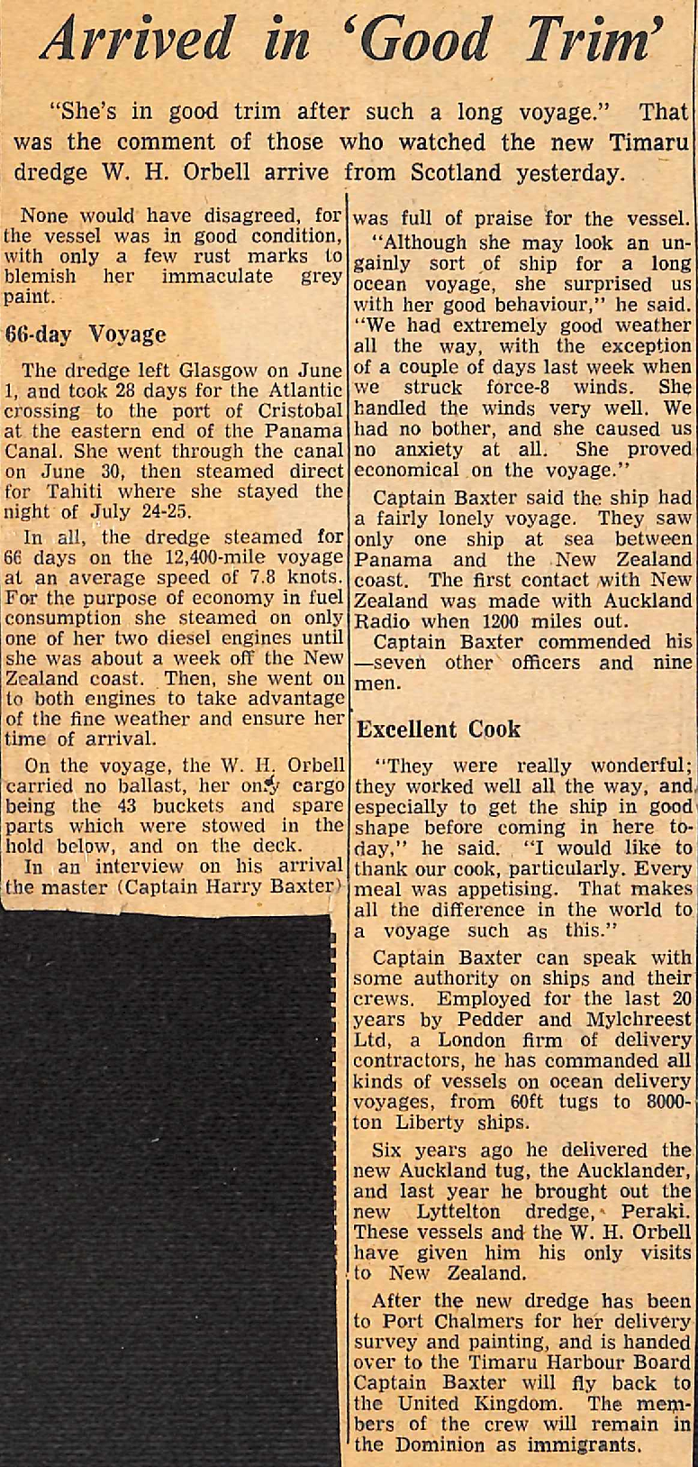 Arrived in 'Good Trim'