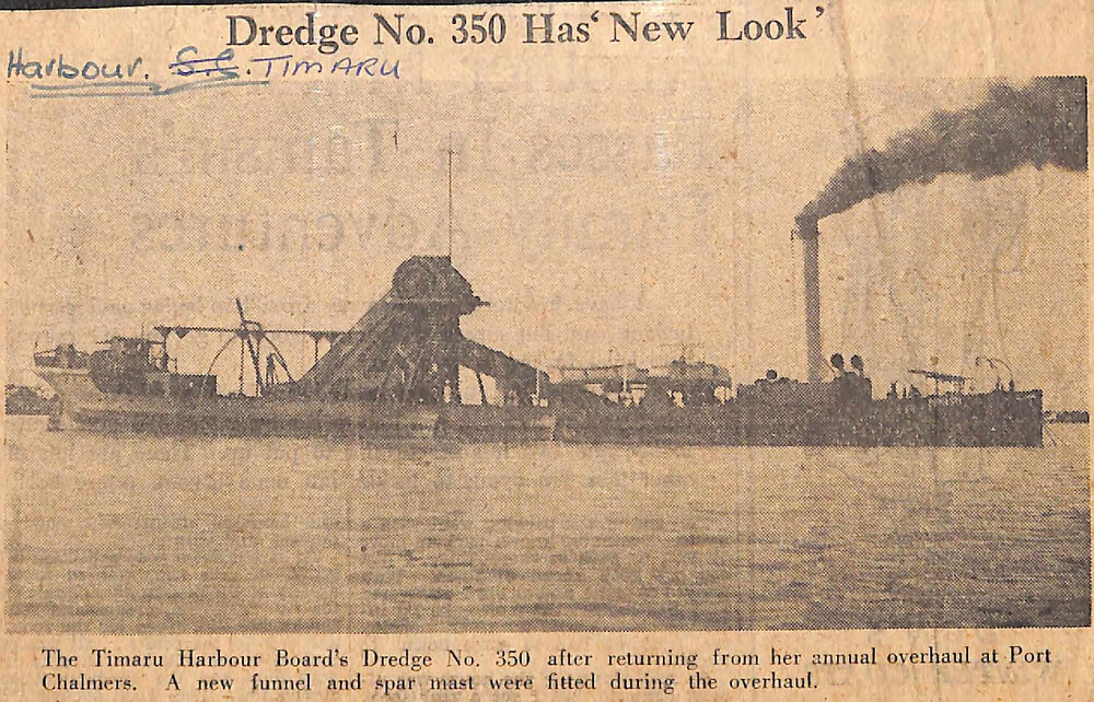 Dredge No. 350 Has 'New Look': Port of Timaru Depends On Efficient Operation Of Harbour Board Dredge