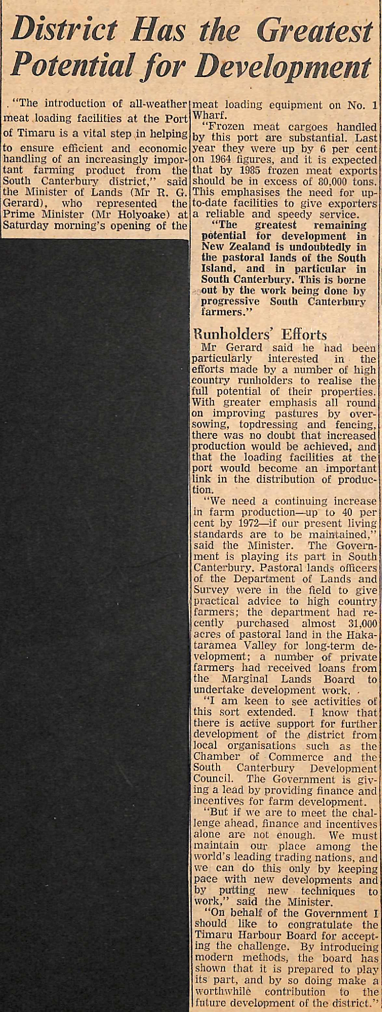 District Has the Greatest Potential for Development