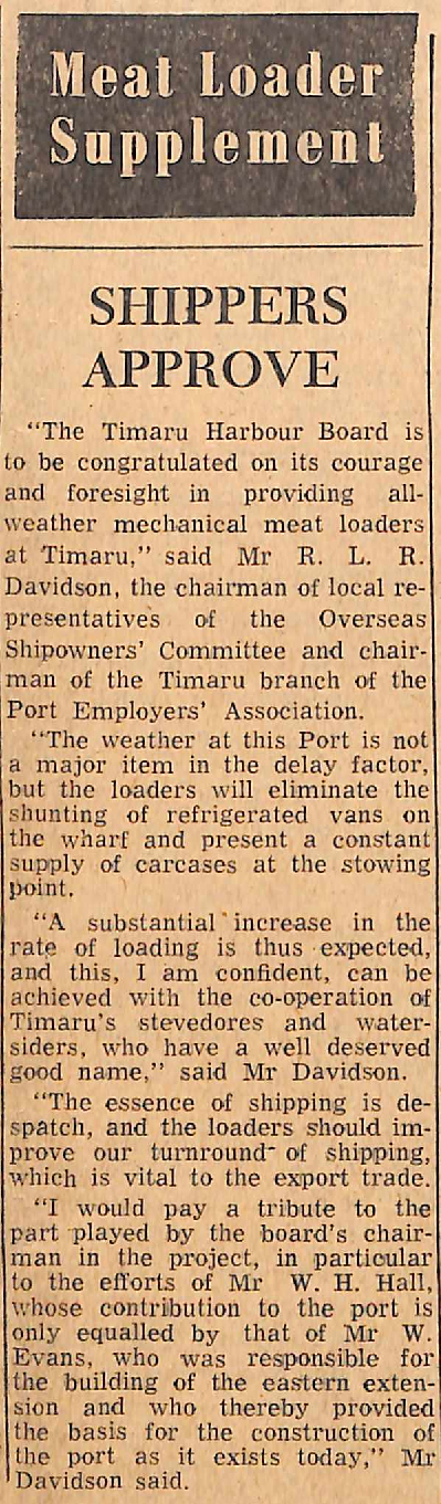 Meat Loader Supplement: Shippers Approve