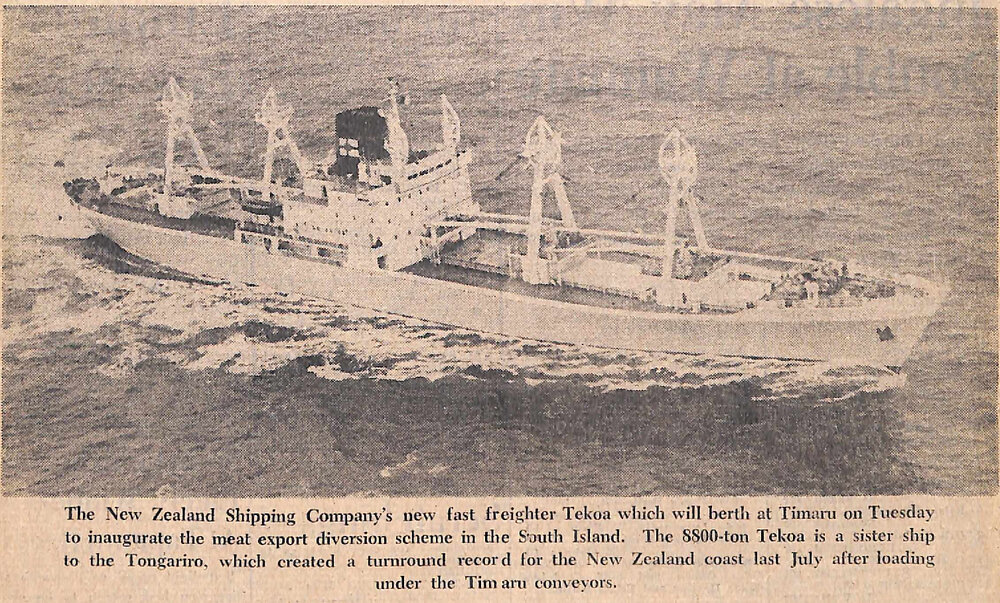 Two-port Meat Loading Scheme Starts in Timaru Next Tuesday