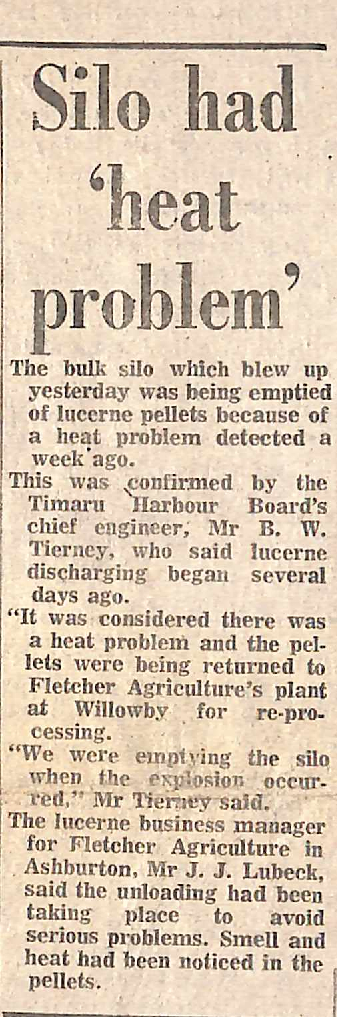 Silo had 'heat problem'