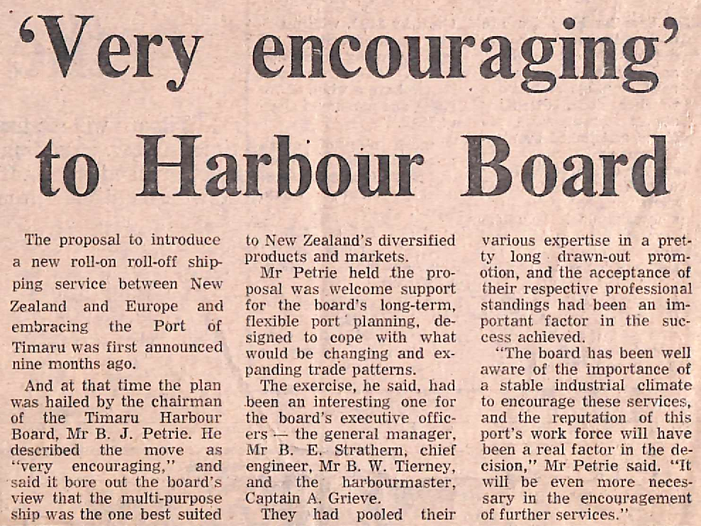  'Very encouraging' to Harbour Board