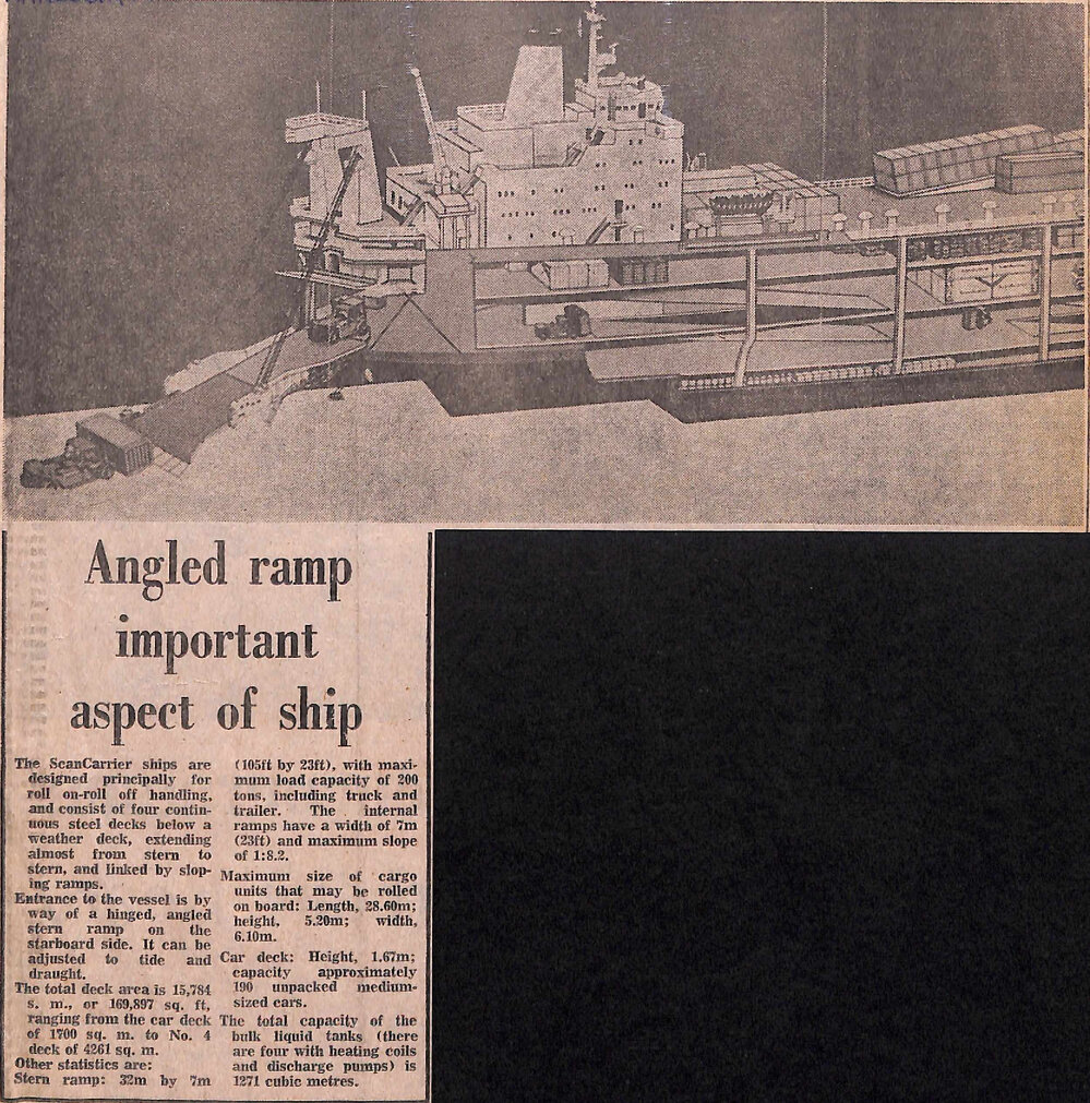 Angled ramp important aspect of ship