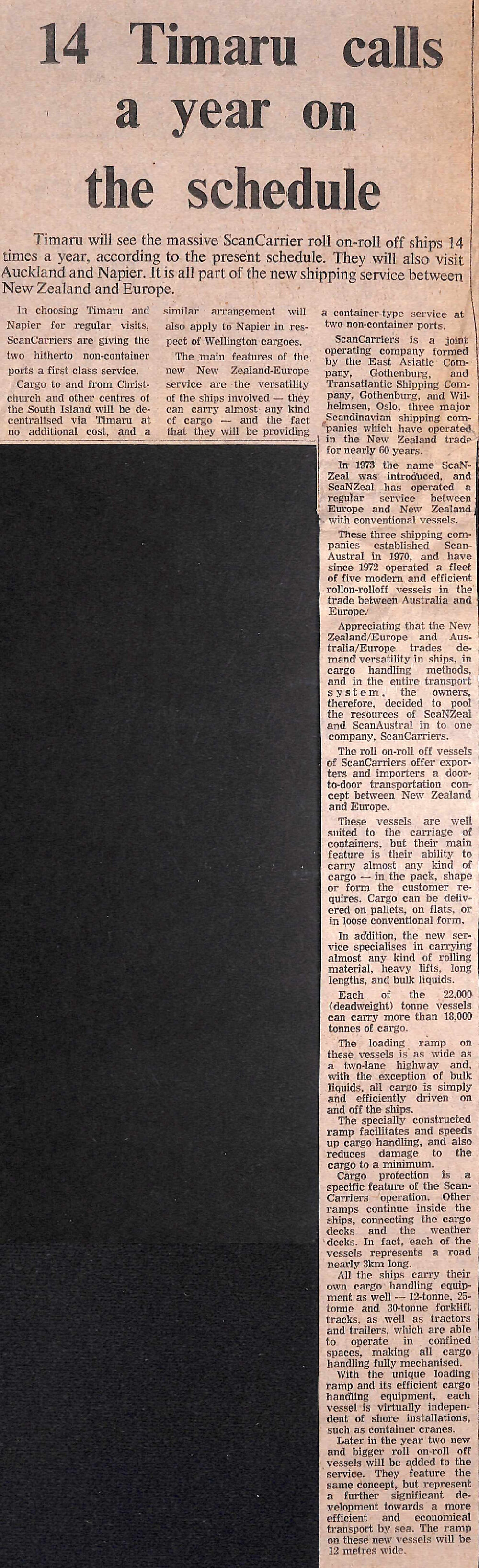 14 Timaru calls a year on the schedule