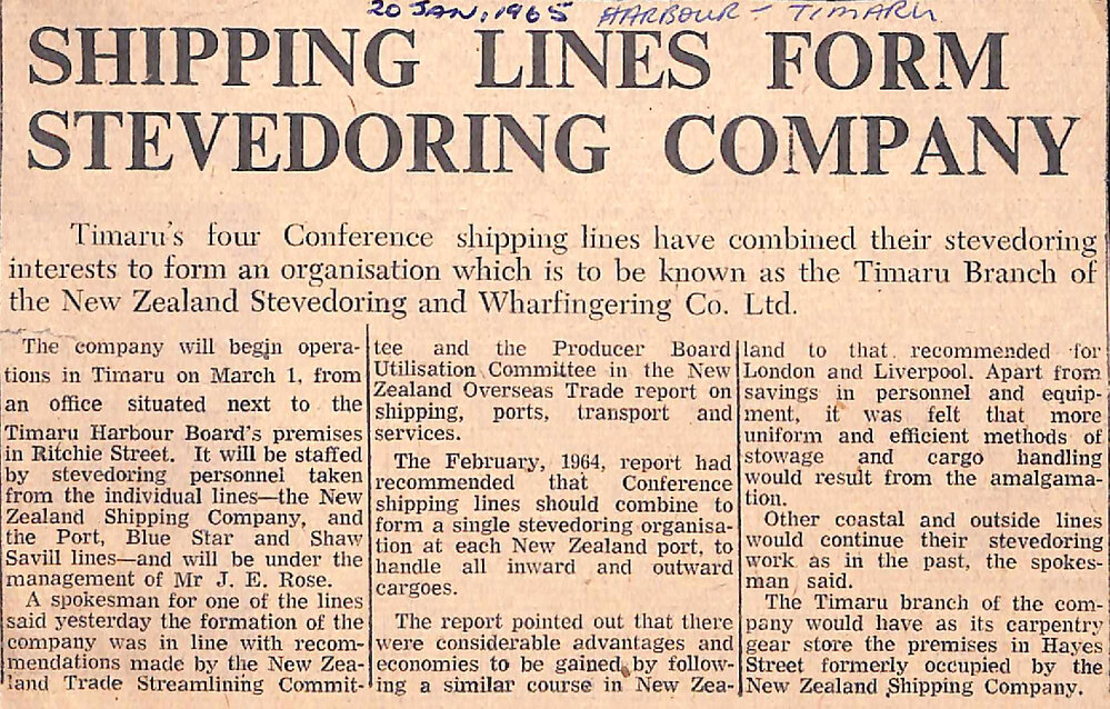 Shipping lines form stevedoring company