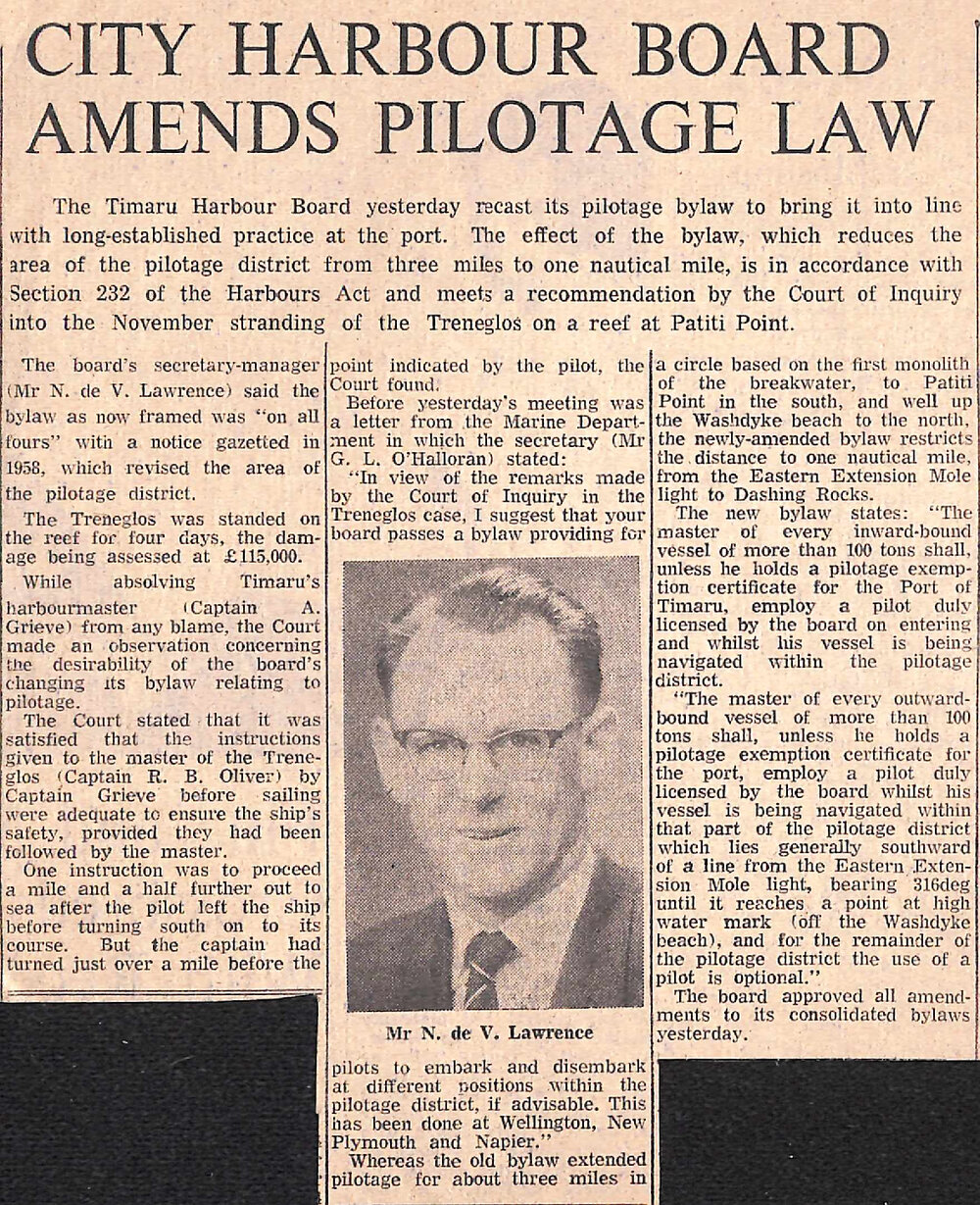 City Harbour Board Amends Pilotage Law