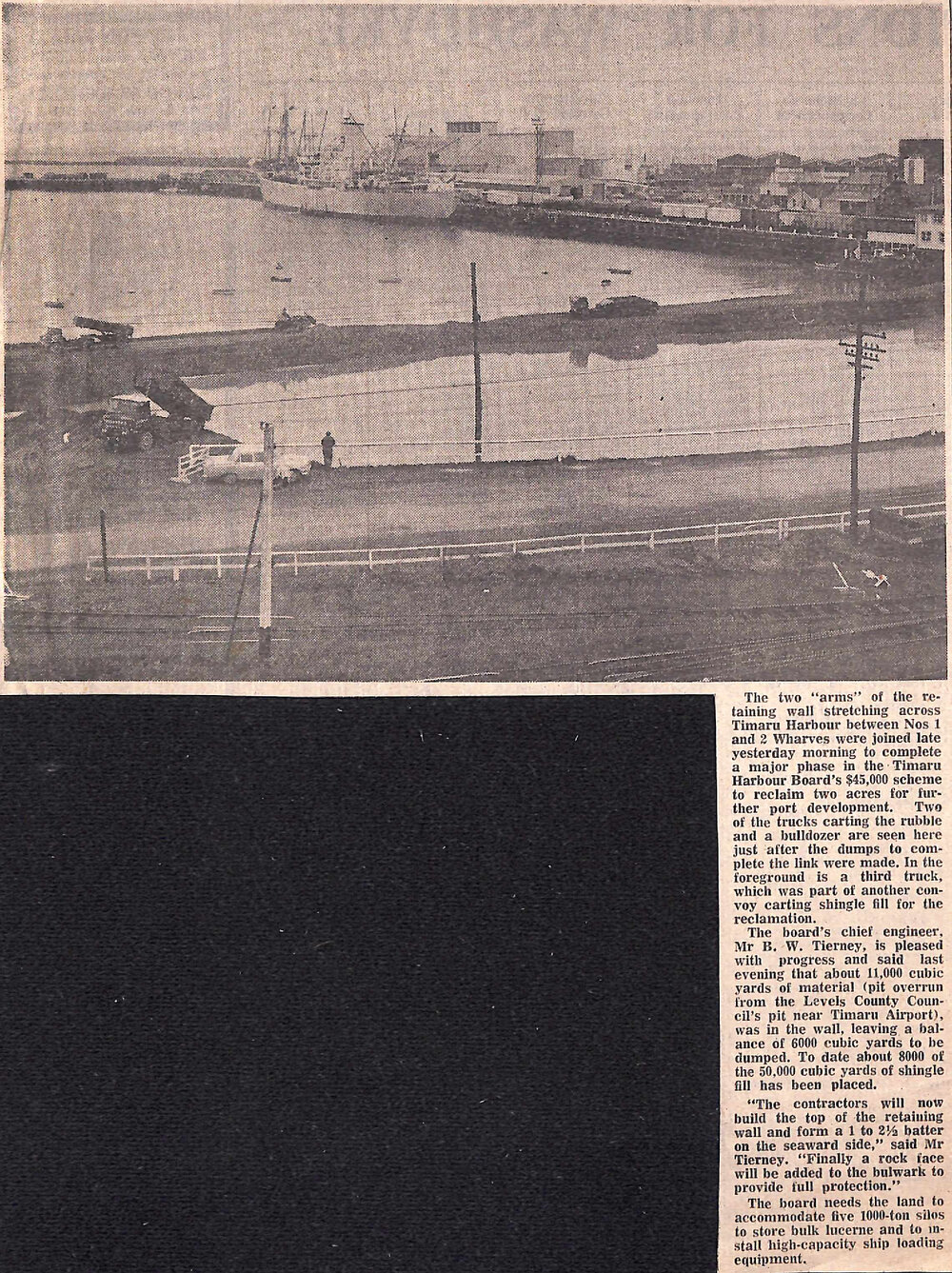 Timaru Harbour Board reclaim two acres for further port development