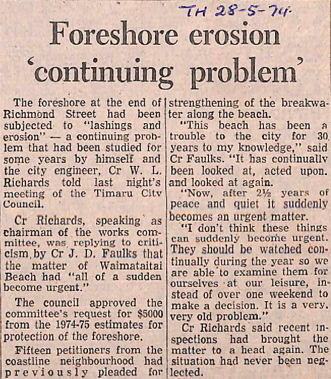 Foreshore erosion 'continuing problem'