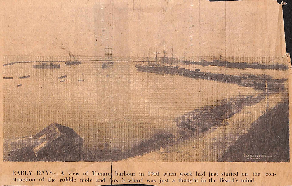 Timaru Harbour Last Phase Of Improvement Scheme, History Of Port Outlined