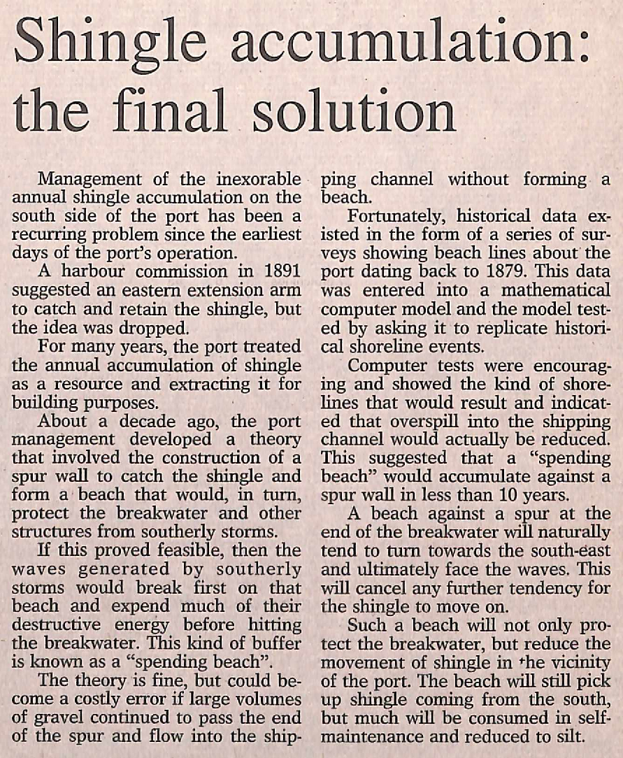 Shingle accumulation: the final solution