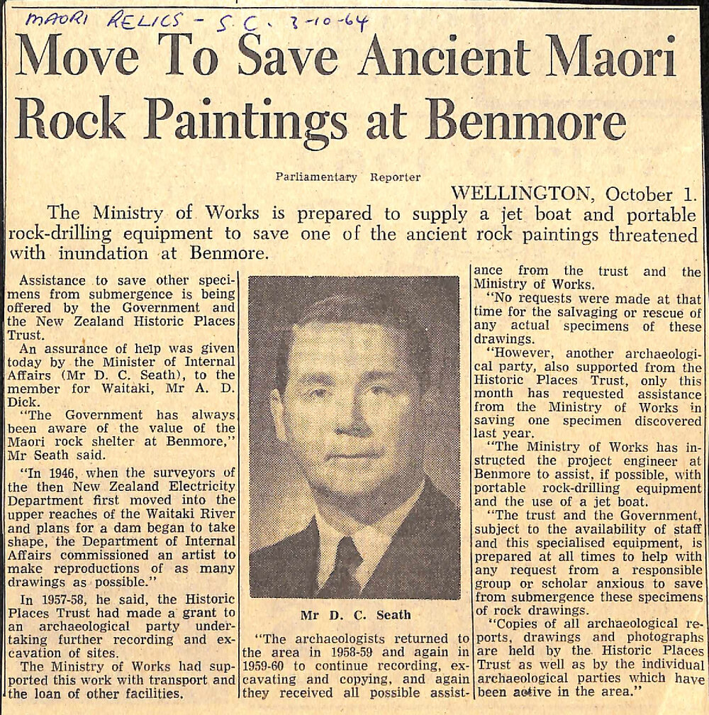 Move To Save Ancient Maori Rock Paintings at Benmore