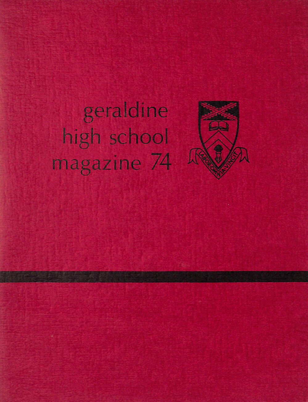 Geraldine High School magazine 1974