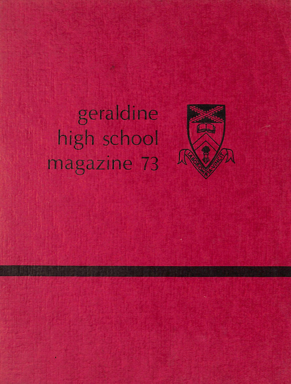 Geraldine High School magazine 1973