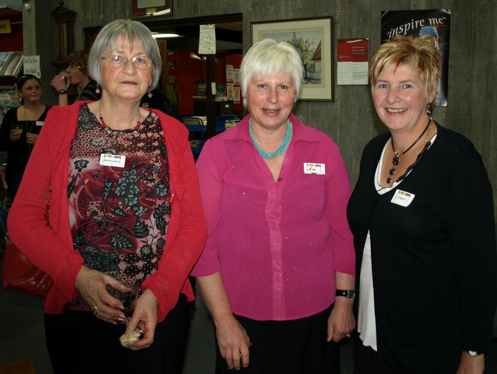 Library staff members at the reunion