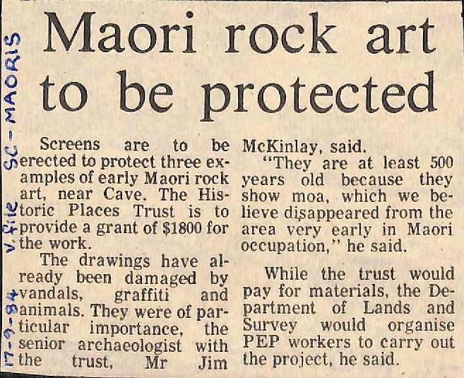 Maori rock art to be protected