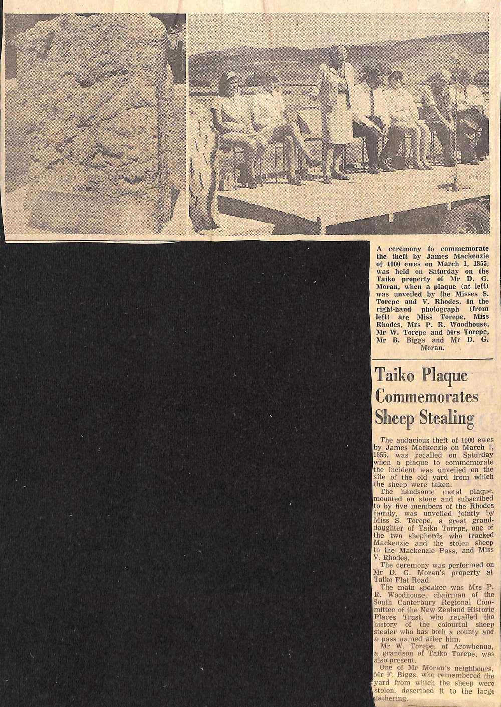 Taiko Plaque Commemorates Sheep Stealing