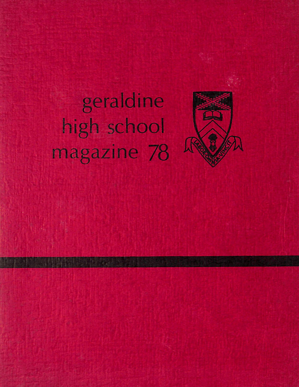 Geraldine High School magazine 1978