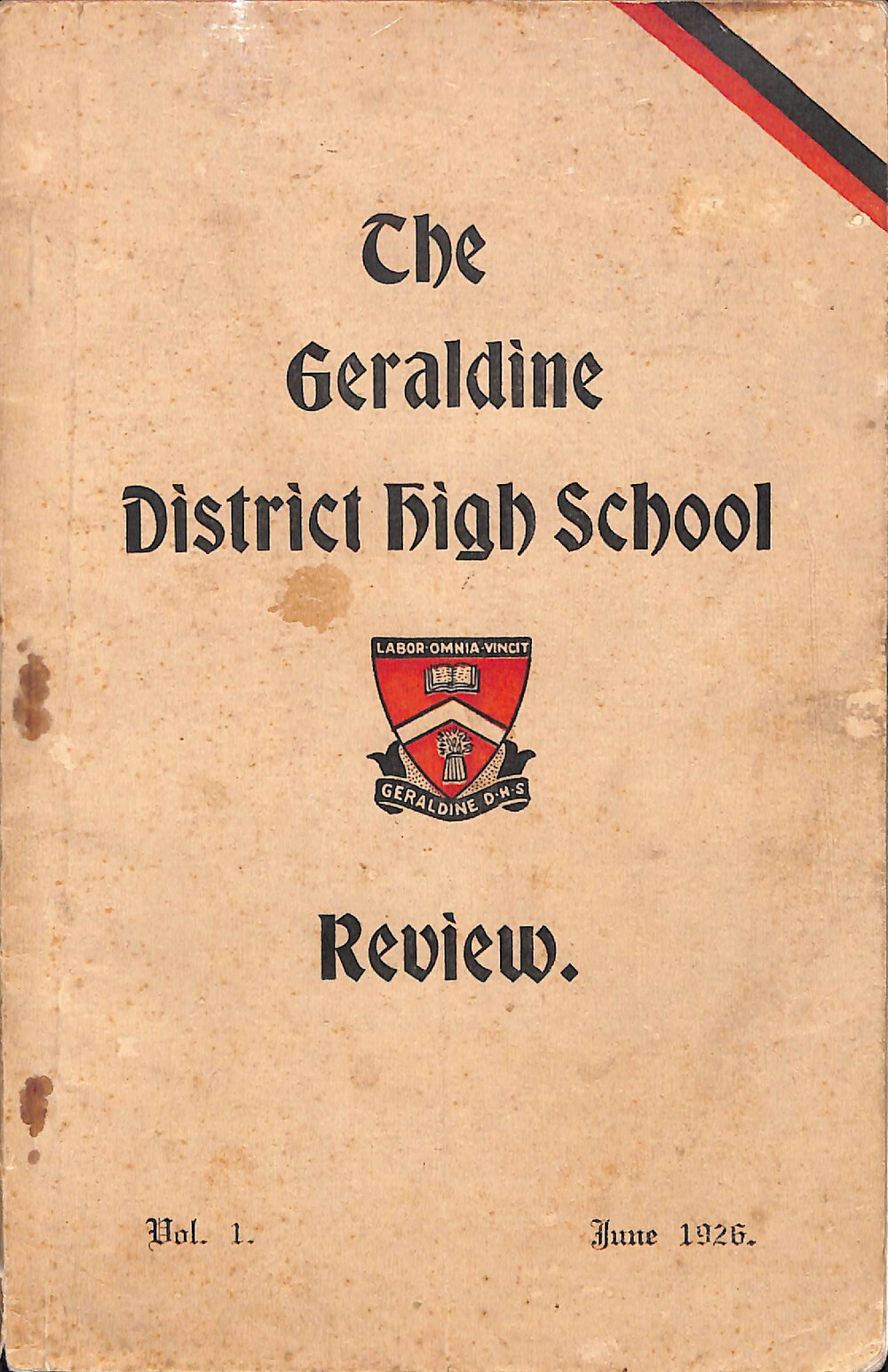 The Geraldine District High School Review 1926