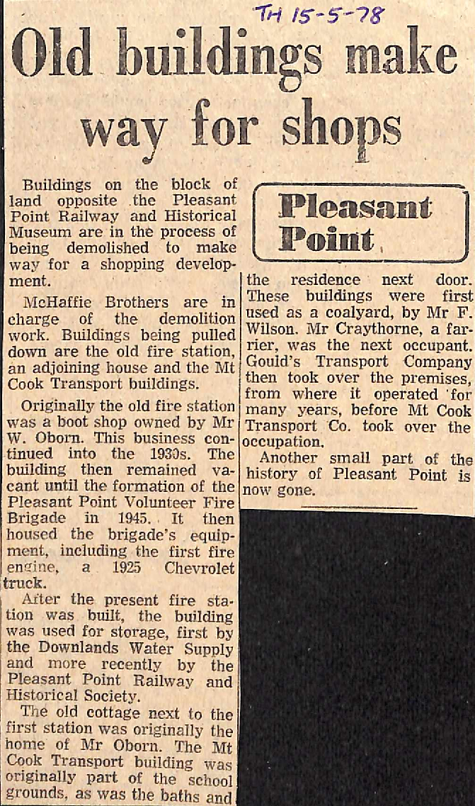 Old buildings make way for shops