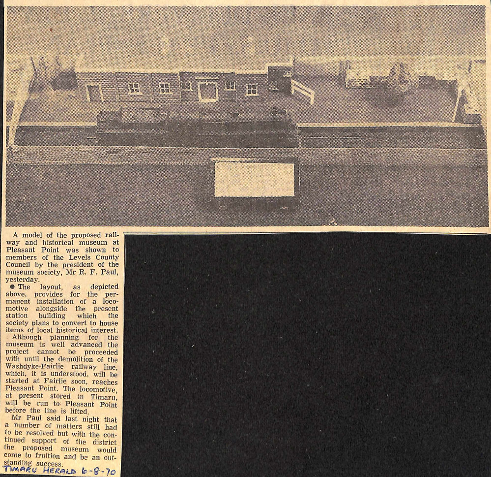 Railway and historical museum proposed for Pleasant Point