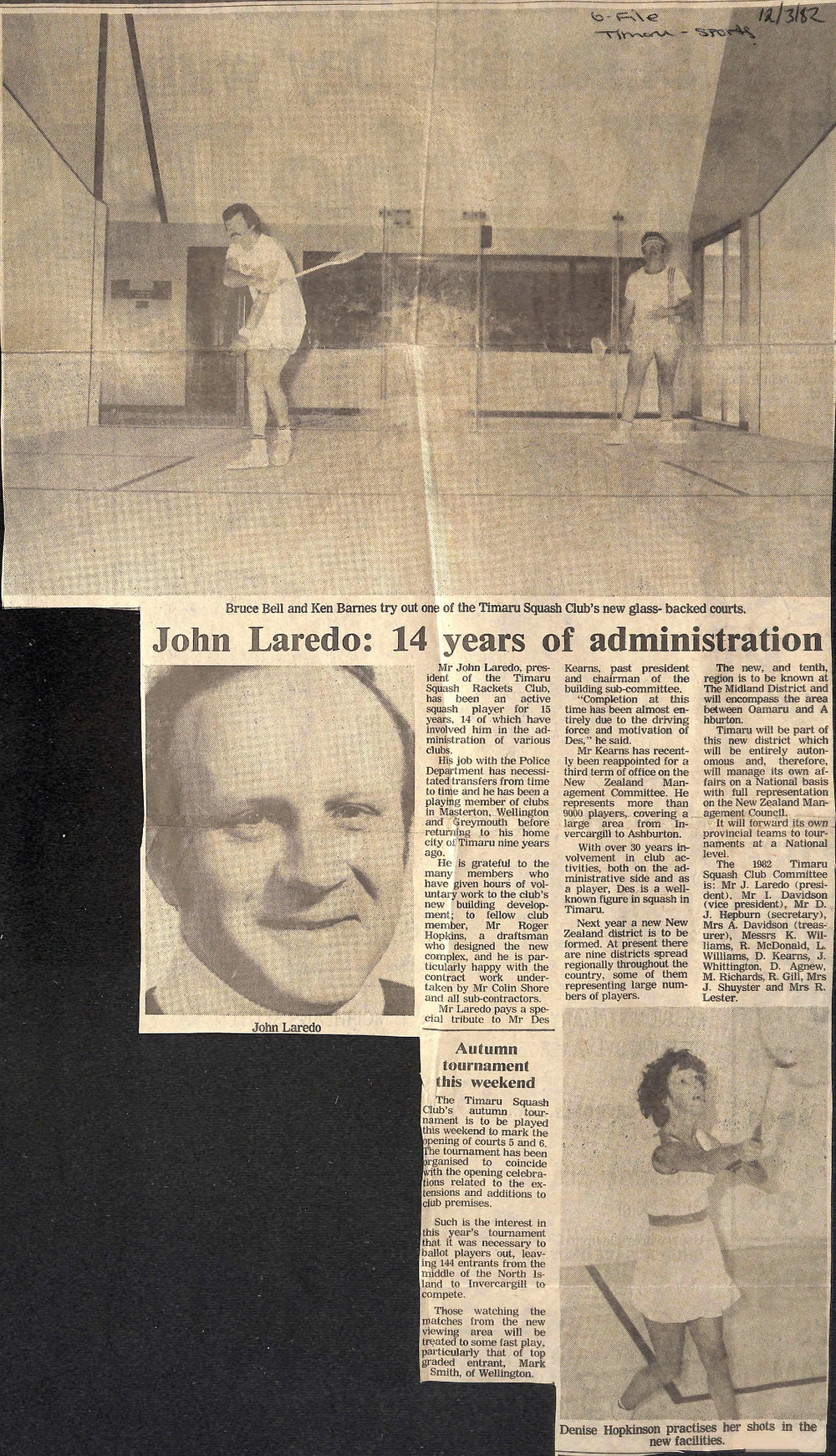 John Laredo: 14 years of administration / Autumn tournament this weekend
