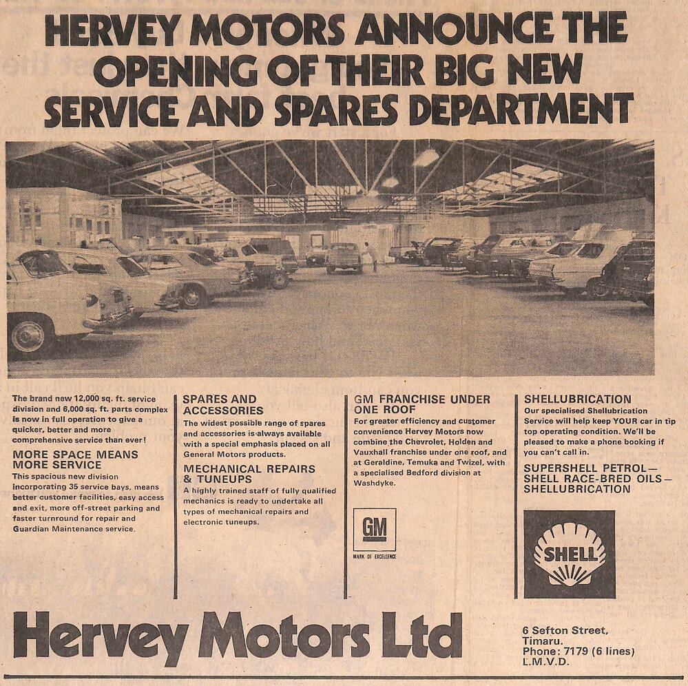 Hervey Motors Announce the Opening of their Big New Service and Spares Department