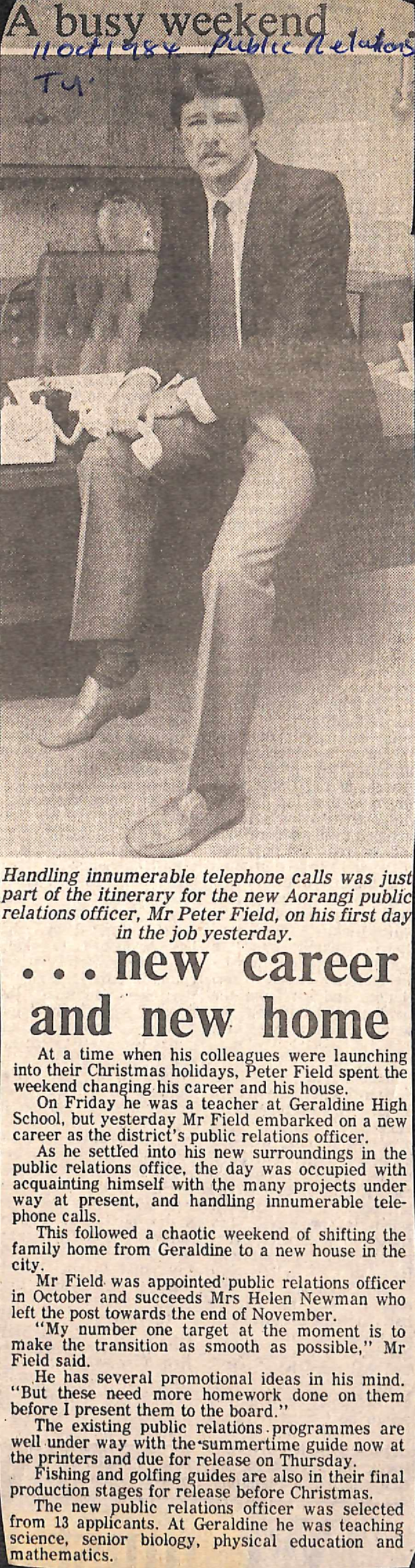 A busy weekend&hellip; new career and new home