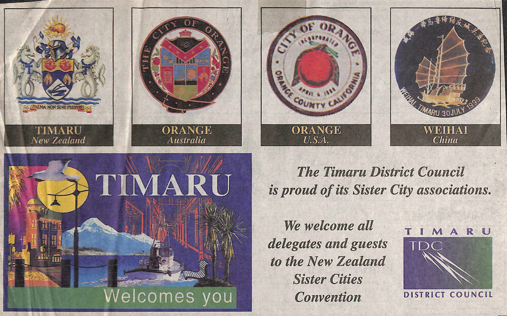 The Timaru District Council is proud of its Sister City associations