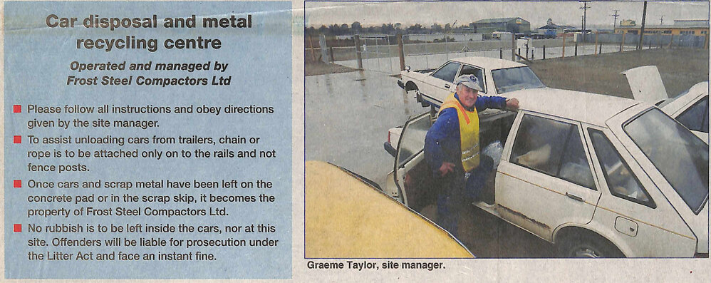 Car disposal and metal recycling centre / Potential hazards