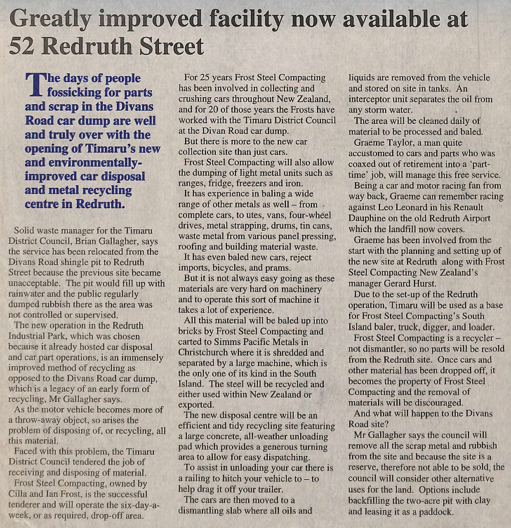 Greatly improved facility now at 52 Redruth Street