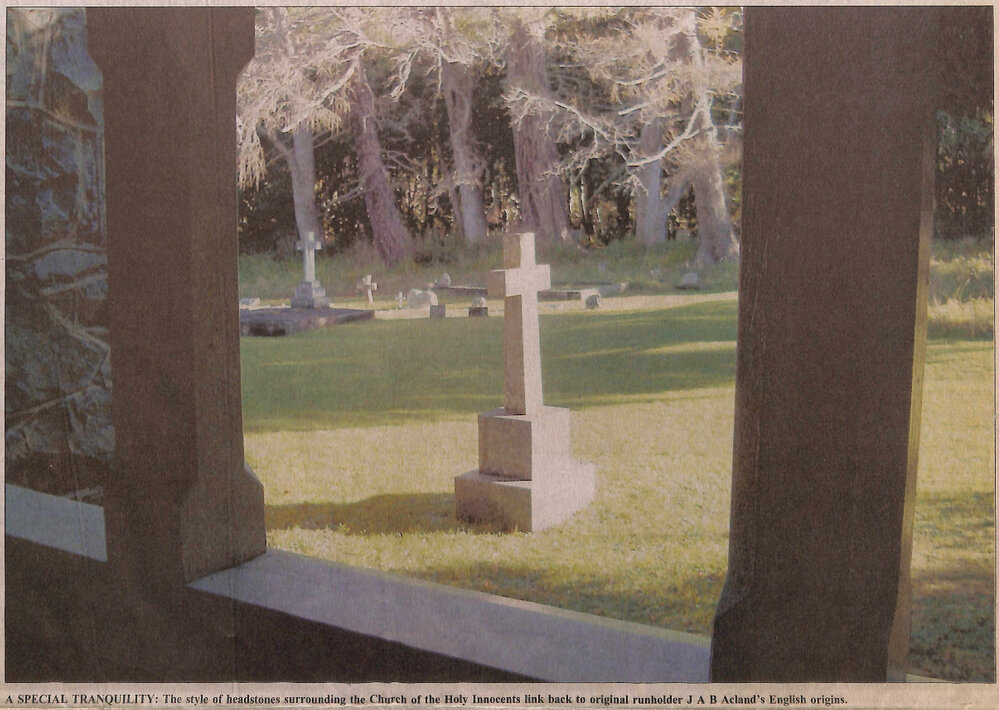 In a country churchyard