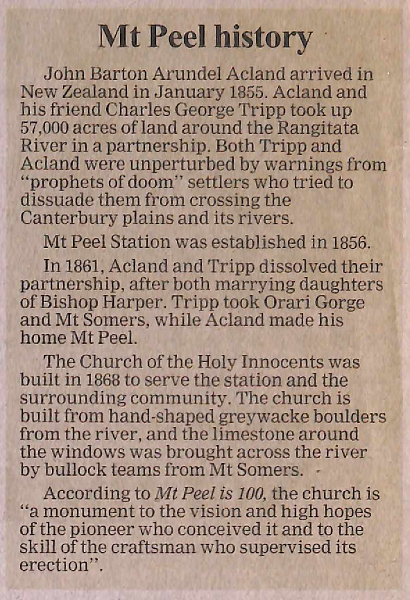 Mt Peel history