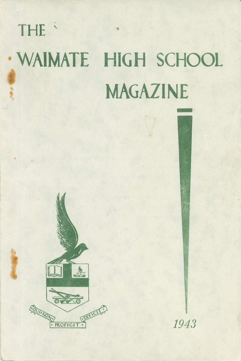 The Waimate High School magazine 1943